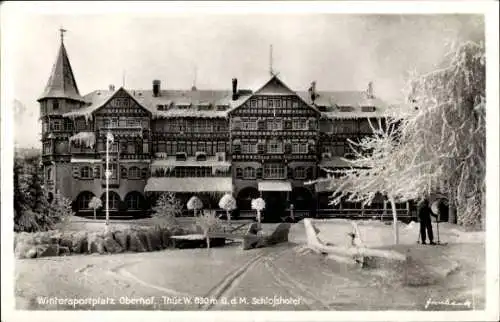 Ak Oberhof im Thüringer Wald, Wintersportplatz, Schlosshotel