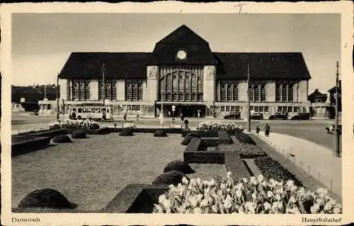 Ak Darmstadt in Hessen, Hauptbahnhof