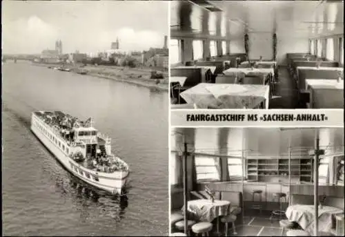 Ak Magdeburg an der Elbe, Fahrgastschiff MS Sachsen Anhalt, Weiße Flotte