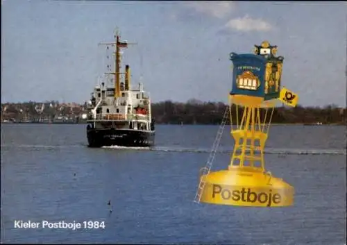 Ak Hansestadt Kiel, Kieler Postboje, 1984, Zum Abschluss der Kieler Woche, Weltpostkongress