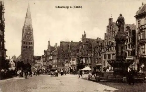 Ak Lüneburg in Niedersachsen, Platz am Sande, Kirche