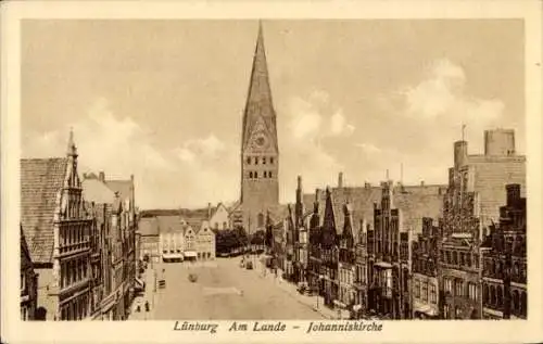 Ak Lüneburg in Niedersachsen, am Sande, Johanniskirche