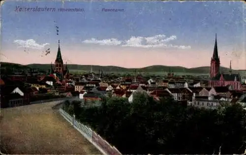 Ak Kaiserslautern in Rheinland Pfalz, Panoramaansicht mit Kirchen