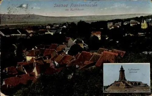 Ak Bad Frankenhausen Kyffhäuser, Denkmal, Panorama