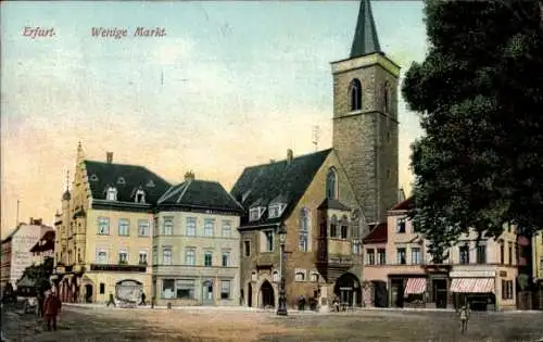 Ak Erfurt in Thüringen, Wenige Markt, Kirche, G. Hermann Struszewsky