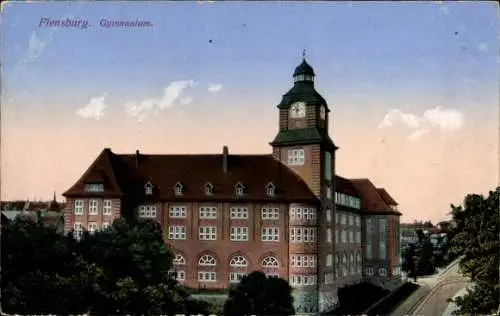 Ak Flensburg in Schleswig Holstein, Gymnasium