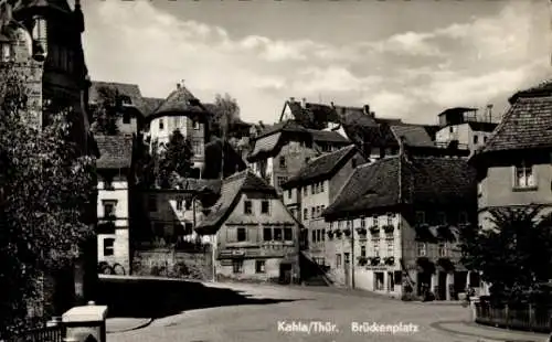 Ak Kahla in Thüringen, Brückenplatz