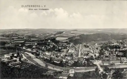 Ak Elsterberg im Vogtland, Blick vom Kriebelstein