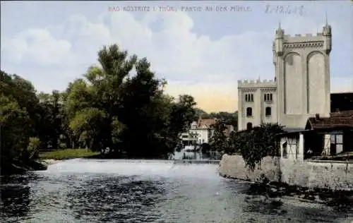 Ak Bad Köstritz an der Weißen Elster Thüringen, an der Mühle