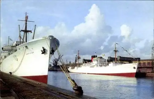 Ak Dieppe Seine Maritime, Fort Richelieu, Dampfschiffe