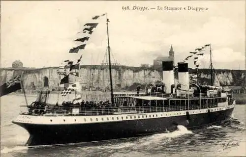 Ak Dieppe Seine Maritime, Le Steamer Dieppe