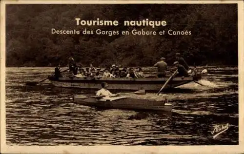 Ak Spontour Corrèze, Descente des Gorges en Gabare et Canoes