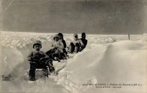 Ak Aix les Bains Savoie, Plateau dz Revard, La Luge