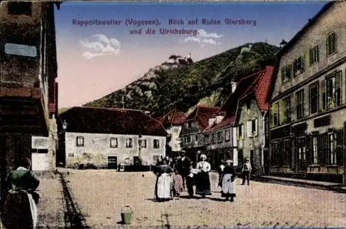 Ak Ribeauvillé Rappoltsweiler Elsaß Haut Rhin, Ruine Giersberg, Ulrichsburg