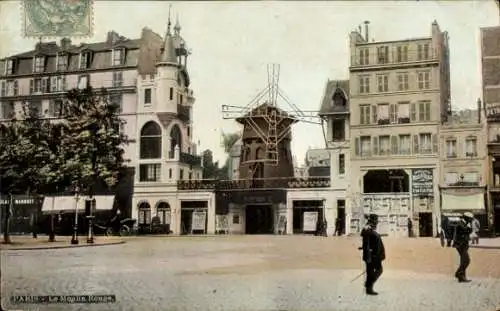 Ak Paris XVIII. Arrondissement Buttes-Montmartre, Le Moulin Rouge