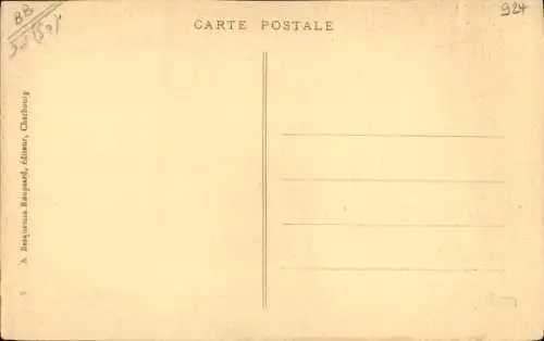 Ak Cherbourg Manche, Französisches Kriegsschiff, Cuirassé Jean Bart