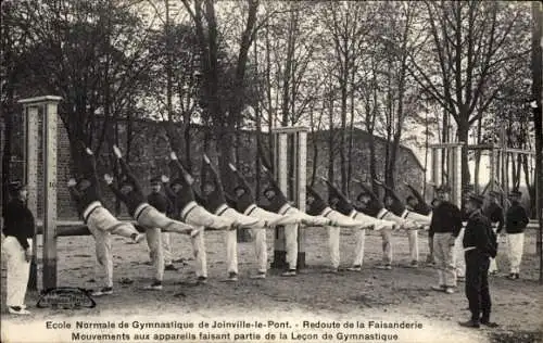 Ak Joinville le Pont Val de Marne, Gymnastique, Mouvements aux appareils