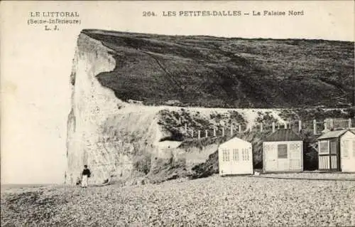 Ak Petites Dalles Seine Maritime, La Falaise Nord