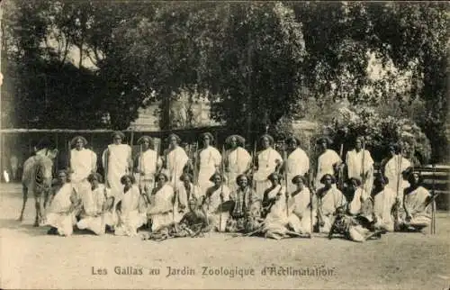 Ak Paris, Les Gallas au Jardin Zoologique d'Acclimatation