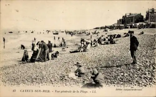 Ak Cayeux sur Mer Somme, vue generale de la Plage