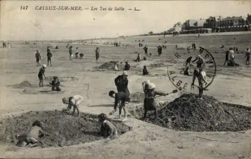 Ak Cayeux sur Mer Somme, Tas de Sable