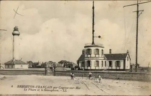 Ak Brighton Francais Cayeux Somme, Phare, Semaphore