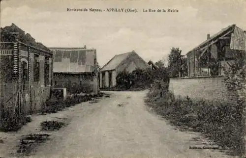 Ak Appilly Oise, Rue de la Mairie