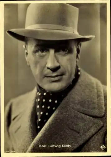 Ak Schauspieler Karl Ludwig Diehl, Portrait, Hut