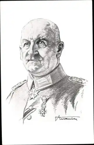 Künstler Ak General Alexander von Linsingen, Portrait, Wohlfahrtskarte, I. WK