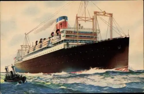 Künstler Ak Dampfer SS President Harding, United States Lines