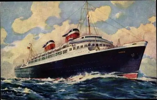 Künstler Ak USL Dampfer SS America, United States Lines