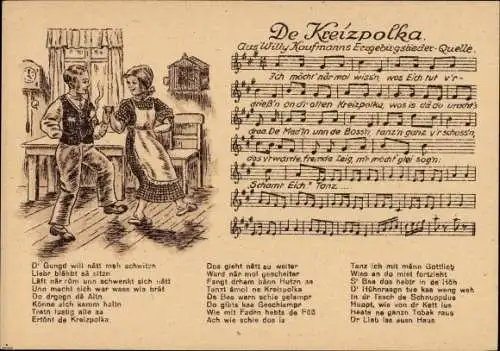 Lied Ak Kaufmann, Willy, De Kreizpolka, Erzgebirge