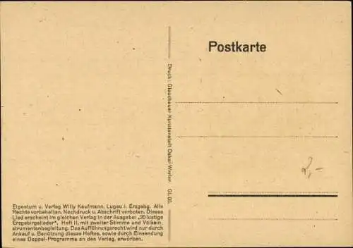 Lied Ak Kaufmann, Willy, De Kreizpolka, Erzgebirge