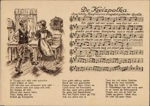 Lied Ak Kaufmann, Willy, De Kreizpolka, Erzgebirge