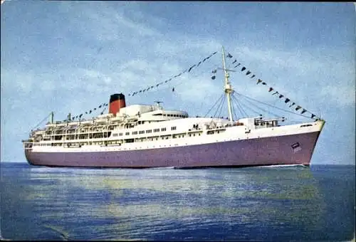 Ak Steamer Reina del Mar, Dampfschiff, Union Castle Line