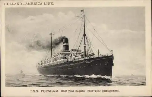 Ak Dampfer TSS Potsdam, Holland-America Line