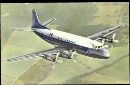 Ak Französisches Passagierflugzeug, Air France, Vickers Viscount