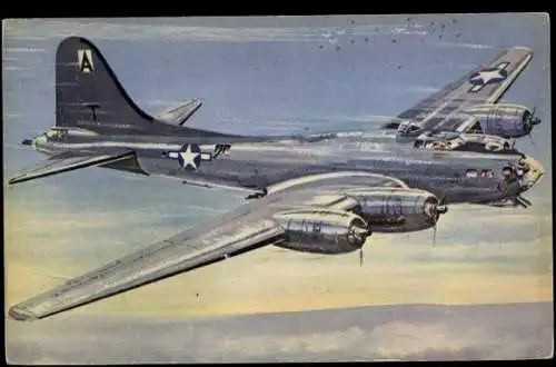 Künstler Ak Petit, L., Amerikanisches Kampfflugzeug, Boeing B-17 Flying Fortress