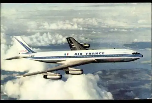 Ak Französisches Passagierflugzeug der Air France, Boeing 707 Intercontinental, F-BHSB