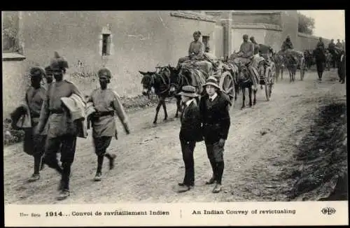 Ak Convoi de ravitaillement Indien, indische Soldaten