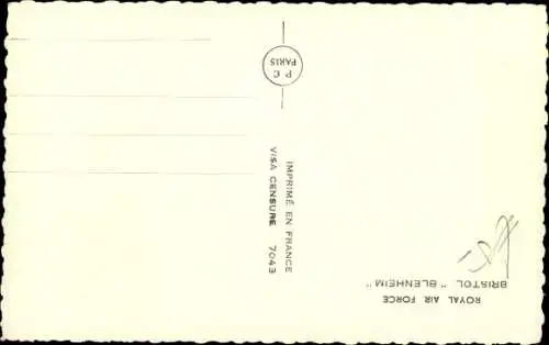 Ak Royal Air Force, Bristol Blenheim, Britische Kampfflugzeuge im Geschwader