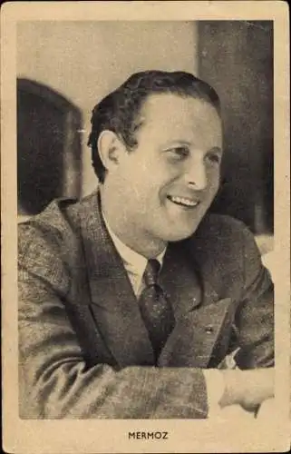 Ak Französischer Pilot Jean Mermoz, Portrait