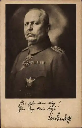 Ak General Erich Ludendorff, Ohne Opfer kein Sieg, Ludendorff Spende, Orden