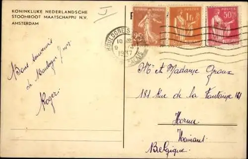 Ak Dampfer MS Colombia, Royal Netherlands Steamship Co.