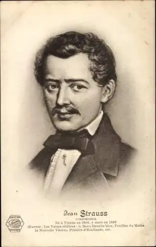 Ak Komponist Johann Strauss, Portrait