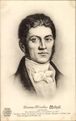 Ak Komponist Etienne Nicolas Mehul, Portrait