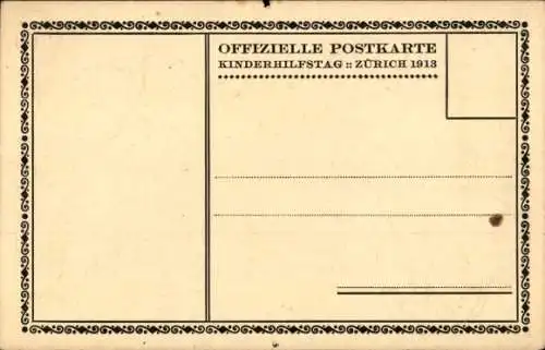 Künstler Ak Zürich Stadt Schweiz, Kinderhilfstag 1913, Kinder mit Schubkarre