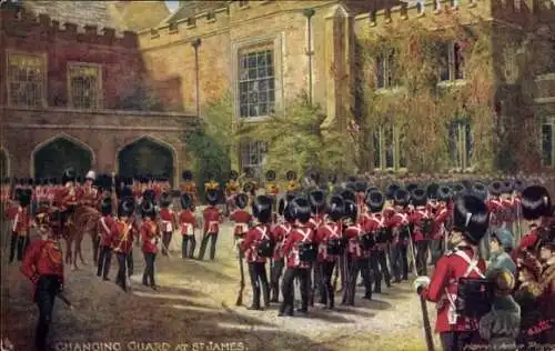 Künstler Ak Payne, Harry Arthur, London City, Changing Guard at St. James