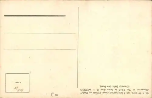 Ak Niederländische Fahne, Winter 1944-1945, Flamme, Früchte