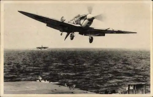 Ak Kaatsheuvel Nordbrabant, Vickers Supermarine Seafire, jachtvliegtuig, Jagdflugzeug Royal Navy